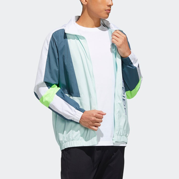 Men's adidas neo SS TT / WB Sports Dotted Green Jacket FN6528