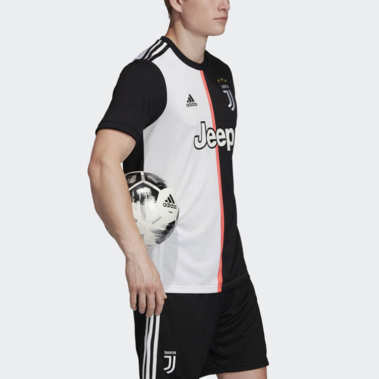 adidas Juve H Jsy Juventus Home Sports Soccer/Football tournament Jersey Short Sleeve Colorblock DW5455