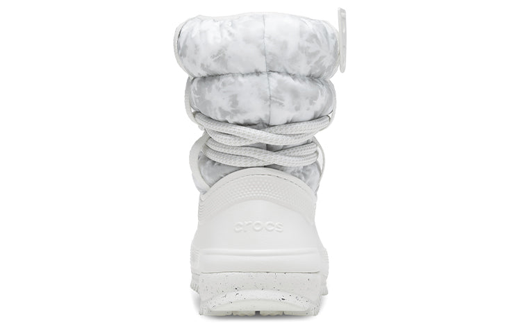 (WMNS) Crocs Classic Neo Puff Luxe Boots 'White Grey' 207312-1CR