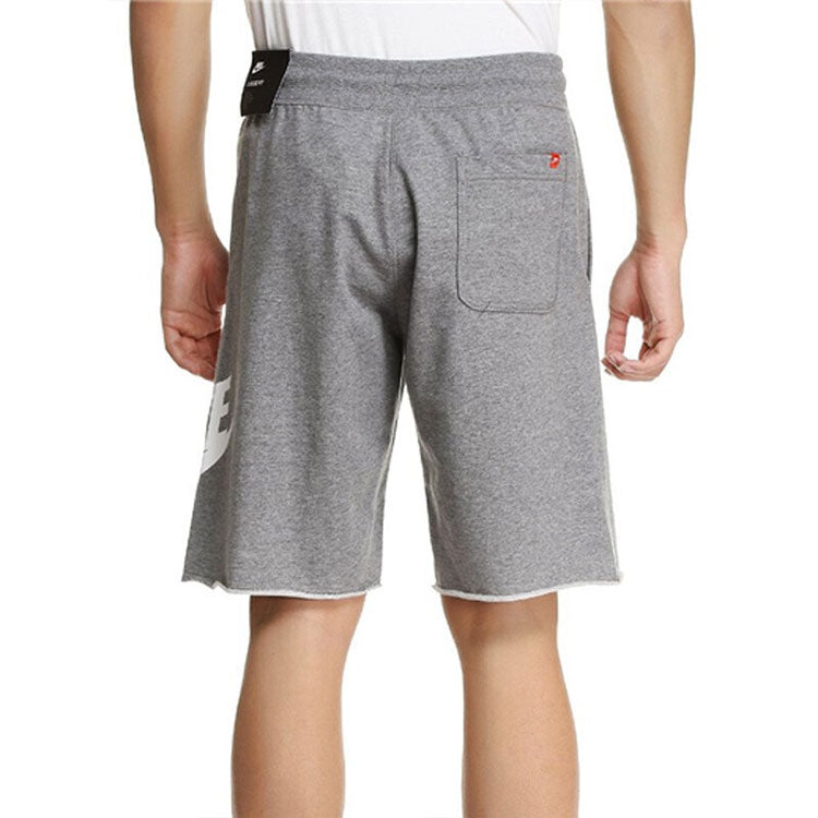Nike Large Logo Printing Drawstring Sports Shorts Gray AT5268-063