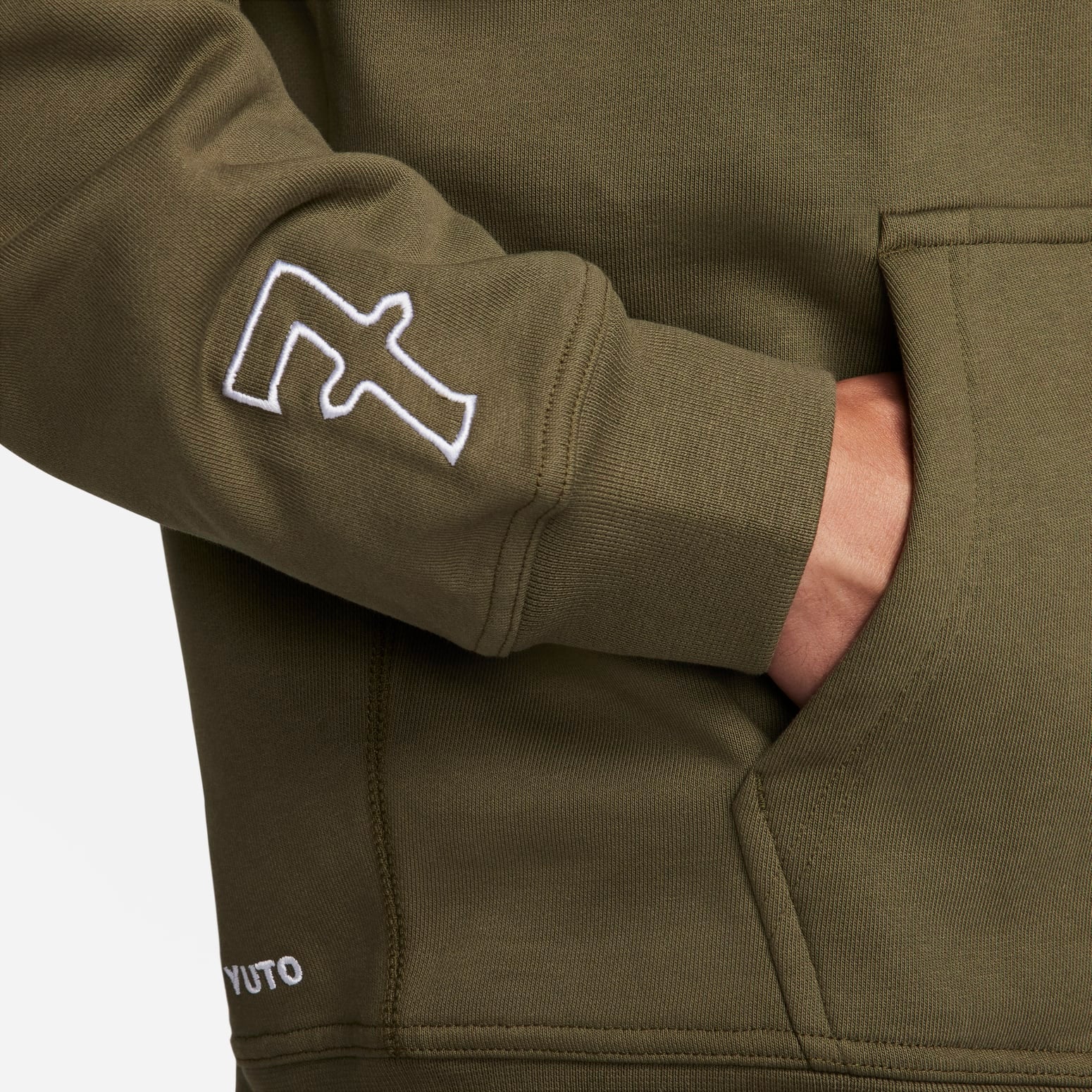 Nike SB x Yuto Graphic Fleece Pullover Hoodie Asia Sizing 'Medium Olive' FN0552-222