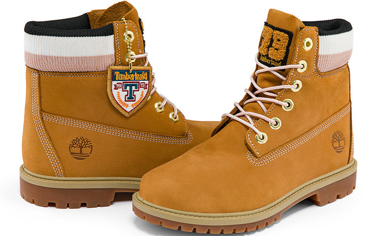 (WMNS) Timberland 6 Inch Heritage Premium Waterproof Boots 'Wheat Nubuck and Stripes' A2R3GW