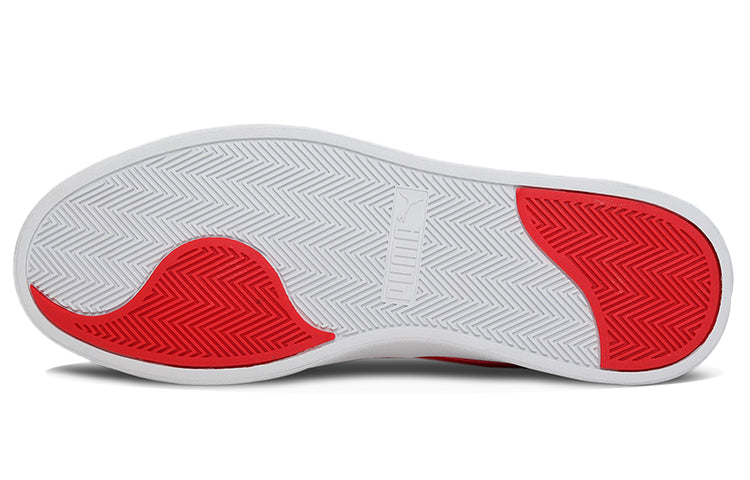 PUMA Unisex Shuffle Sneakers White/Red 309668-10