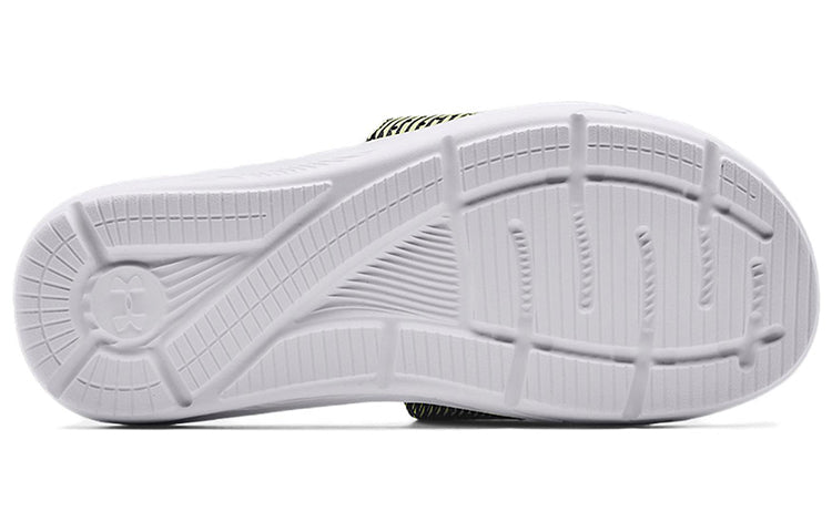 Under Armour Ignite 6 Graphic Strap Slide Sandals 'Black Green' 3024450-008