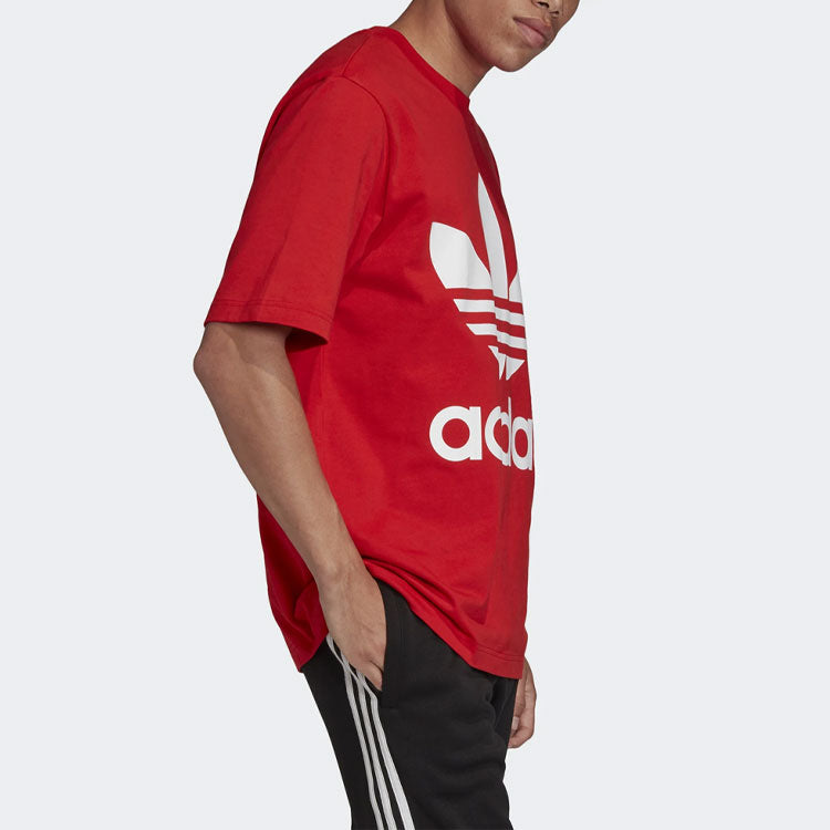 adidas originals Logo Loose Short Sleeve Red FM3796
