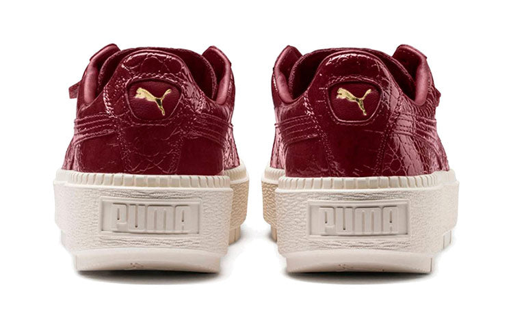 (WMNS) PUMA Platform Trace Exotic Lux 'Wine Red White' 367730-02