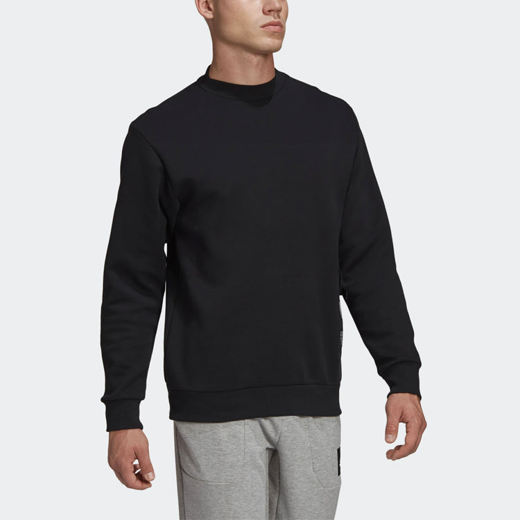 adidas Logo Print Side Pocket Casual Collar Sports Men's Black FS4293