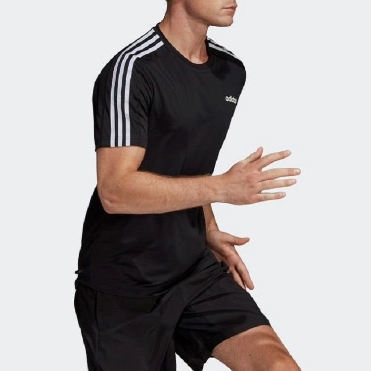 adidas D2M Tee Athleisure Casual Sports Short Sleeve Black DT3043