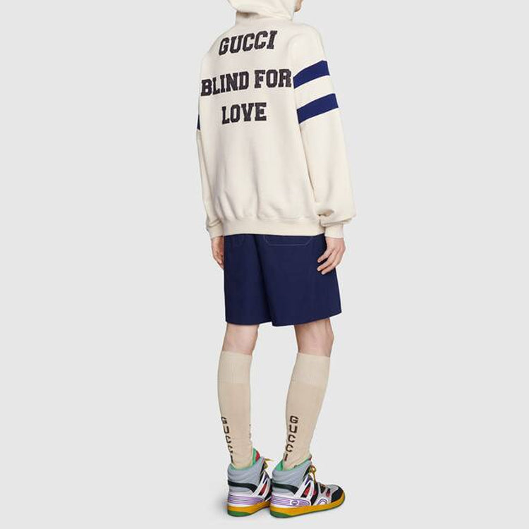 Men's Gucci FW21 1921 Series Alphabet Printing Pattern Long Sleeves White 655469-XJDHN-9230