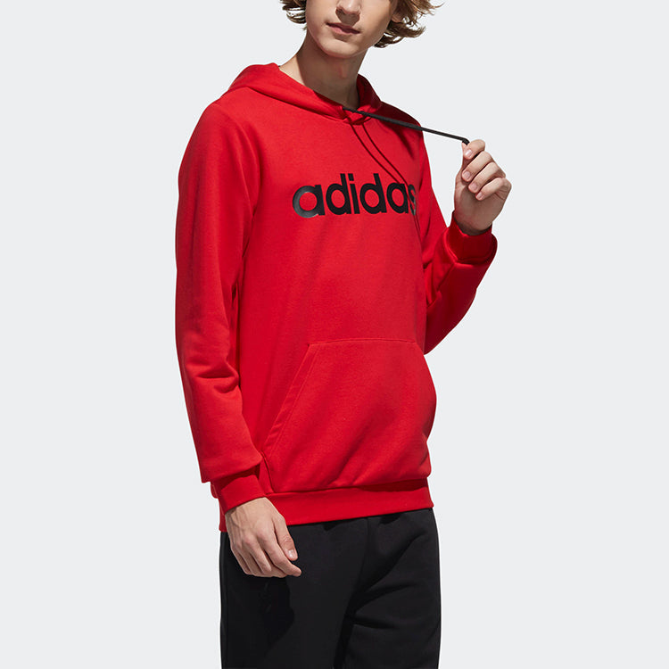 adidas neo Logo Printing Casual Pullover Red EA3525
