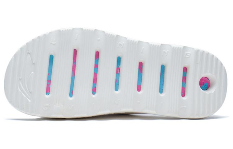 (WMNS) Li-Ning LNBB Slides 'White Blue' ABTS004-3