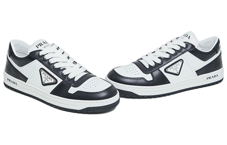 (WMNS) PRADA Downtown Leather Sneakers 'White Black ' 1E792M_3LKG_F0964_F_030