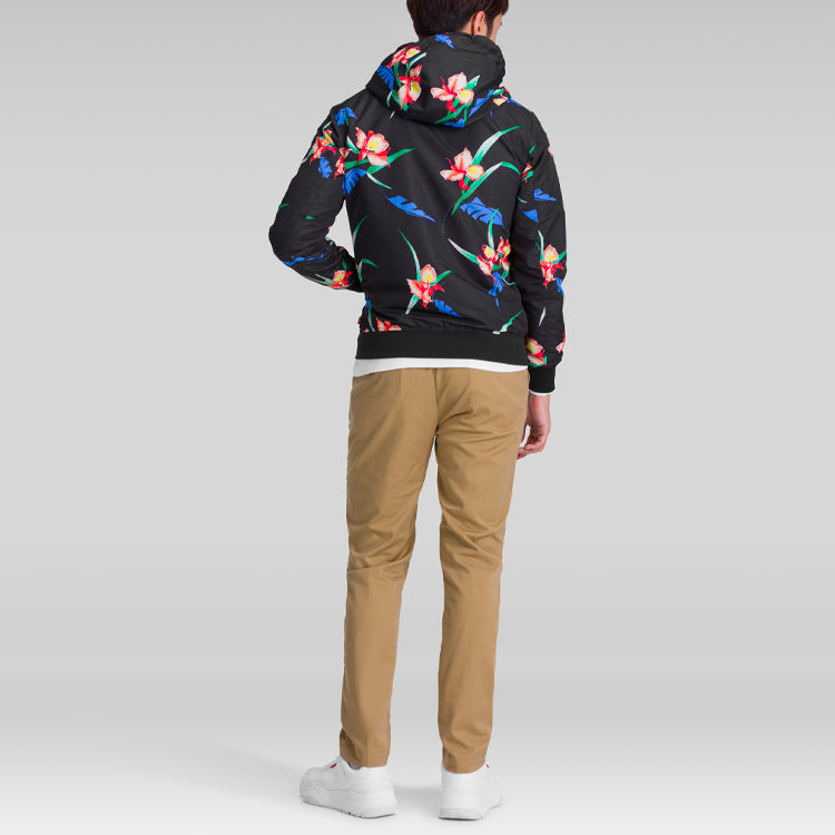 Men's Levis Printing Pattern reversible Zipper Hooded Jacket Black 15820-0001