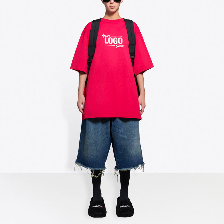 Balenciaga SS21 Alphabet Printing Short Sleeve Unisex Red 651795TKV816295