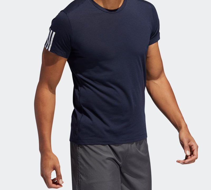 adidas Run It Tee Soft Sports Round Neck Short Sleeve Blue EJ8085