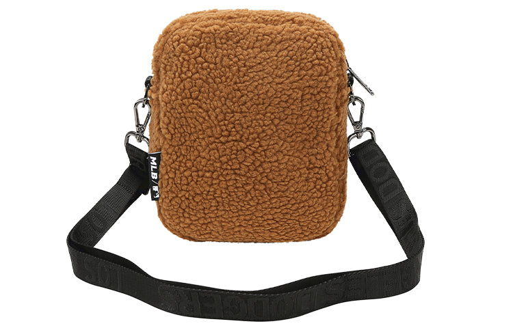 MLB LA Los Angeles Dodgers polar fleece Wool Messenger Bag Mini Brown 32BGDF011-07A