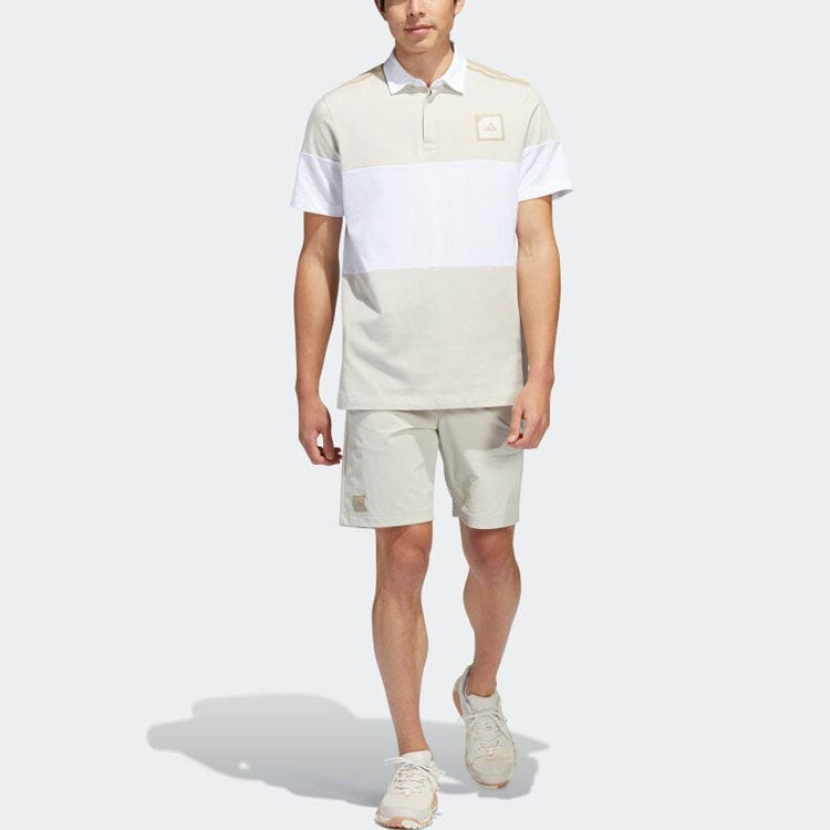 adidas Solid Color Side  Belt Straight Shorts Men's Creamy White HS5622