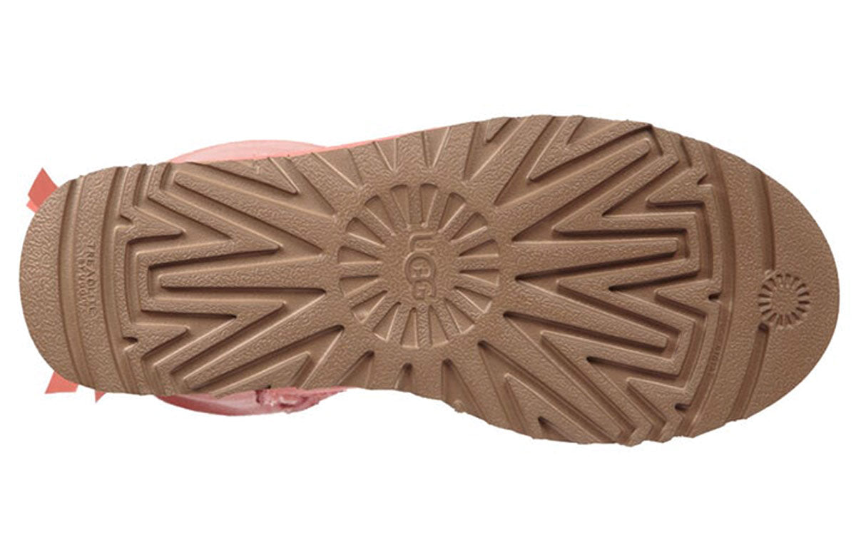 (WMNS) UGG Bailey Bow II Fleece Lined Pink Red 1016225-LNT