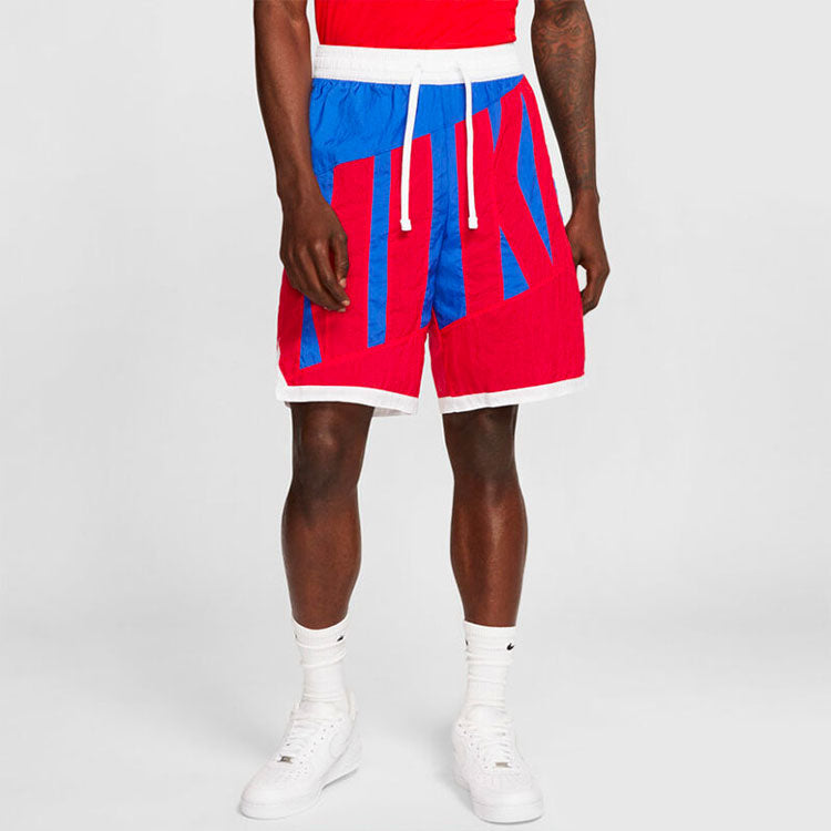 Nike Alphabet Printing Casual Sports Basketball Shorts Red Blue AT3165-482
