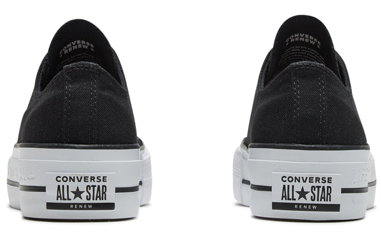 (WMNS) Converse Taylor All Star Lift Renew Canvas Thick Sole Black White 566231C