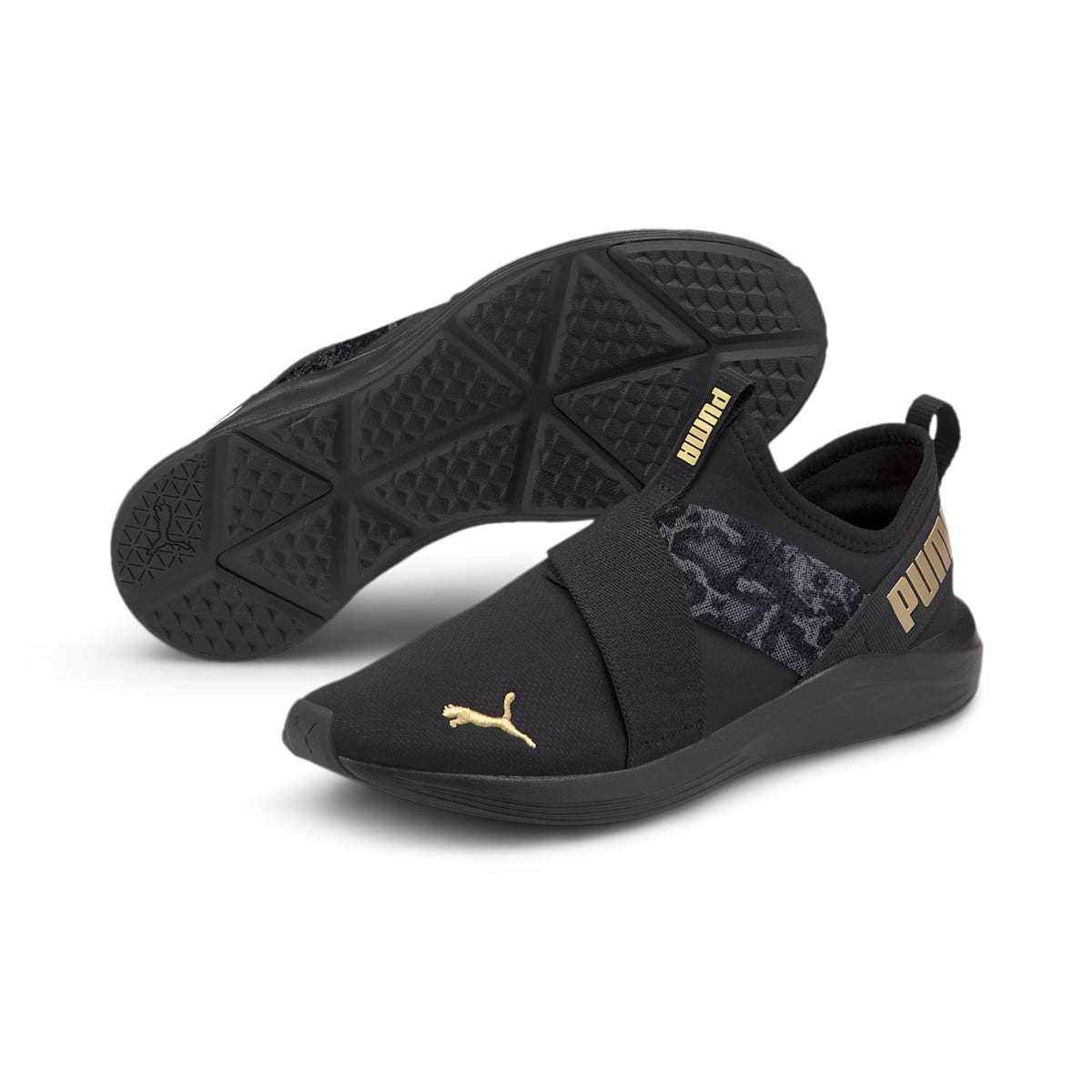 (WMNS) PUMA Prowl Animal Slip-On 'Black Gold' 194408-01