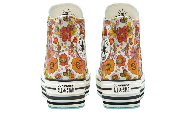 (WMNS) Converse Unite Platform Chuck Taylor All Star Floral Thick Sole Sneakers 'Yellow White' 568004C