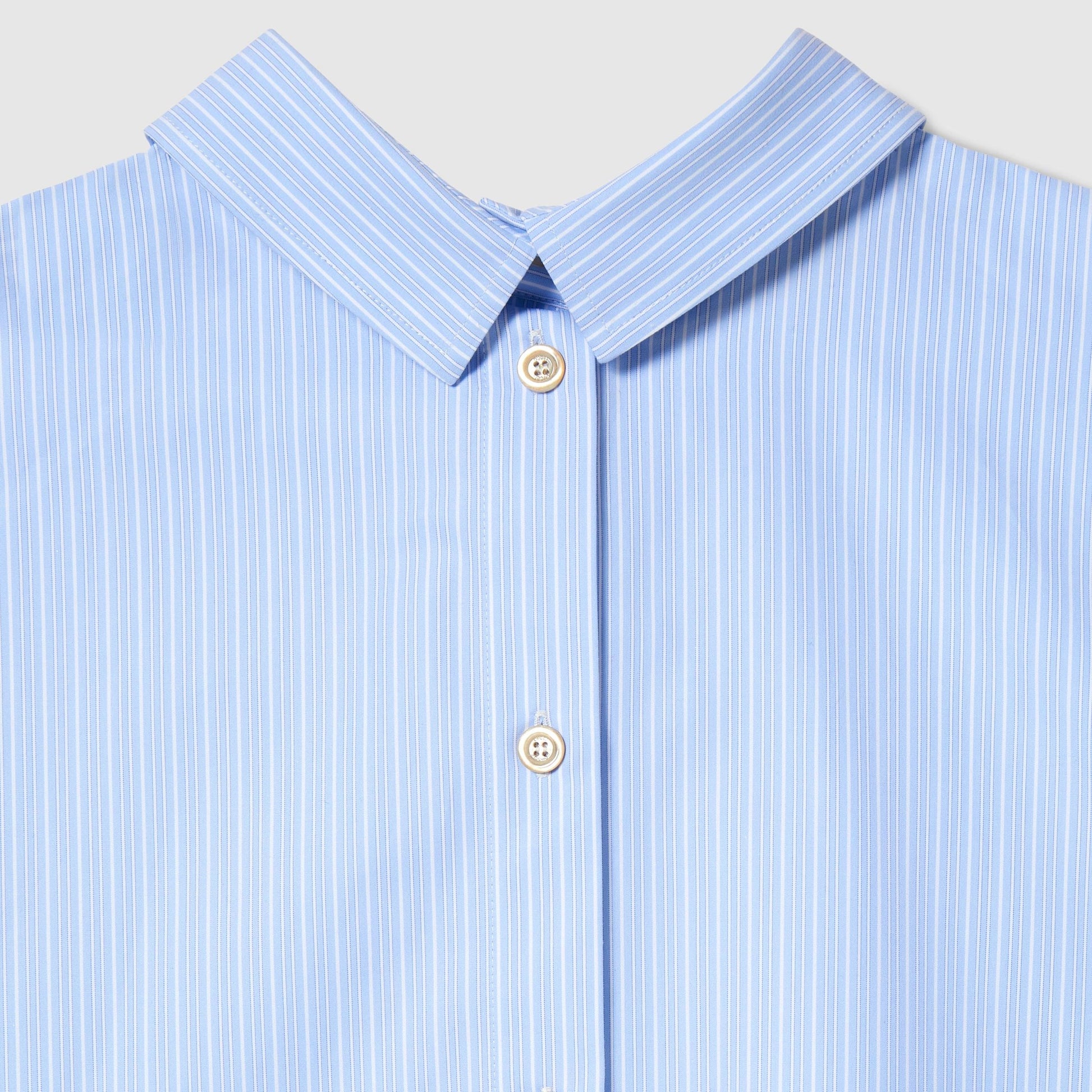 (WMNS) Gucci Striped Heavy Cotton Poplin Shirt 'Light Blue' 779330-ZAP4O-4337