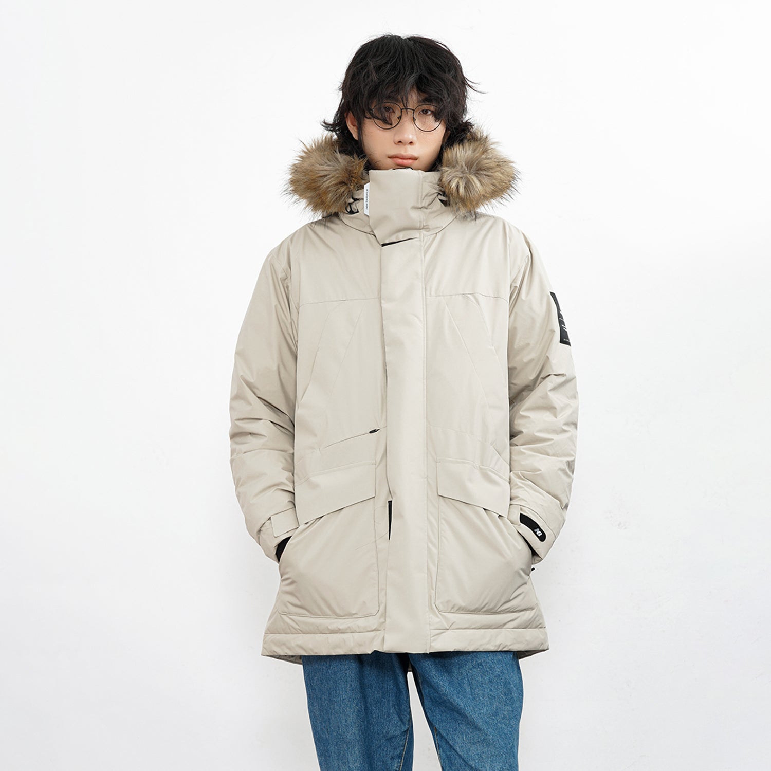 New Balance Warm Hooded Down Jacket Asia Sizing 'White' 5PB42201-DB
