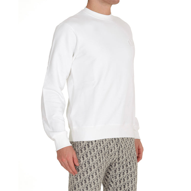 DIOR SS21 CD Icon Embroidery Round Collar Male White 113J699A0531-C080