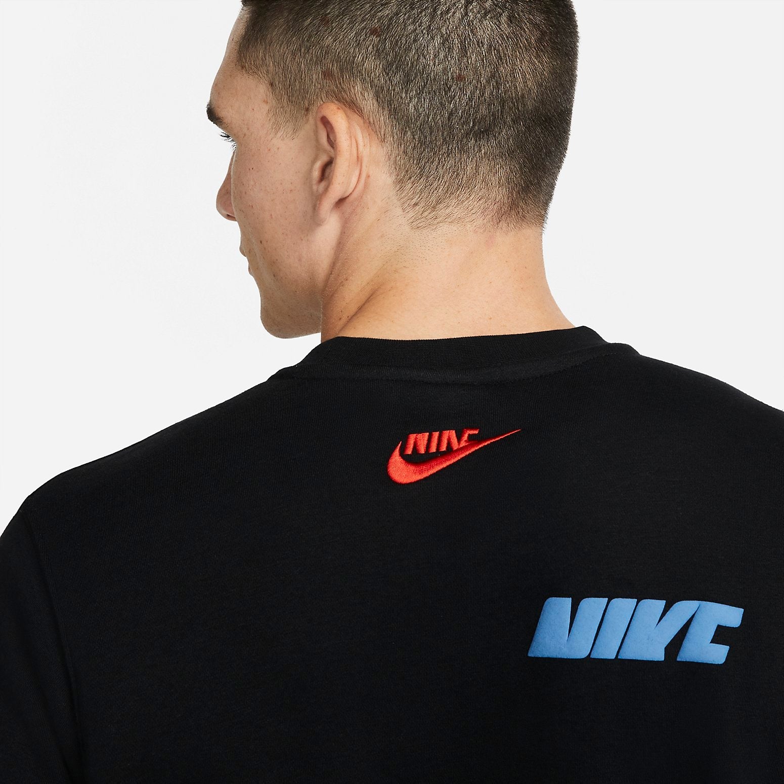 Nike Sportswear Sport Fleece Crew 'Black Blue' DM6875-010
