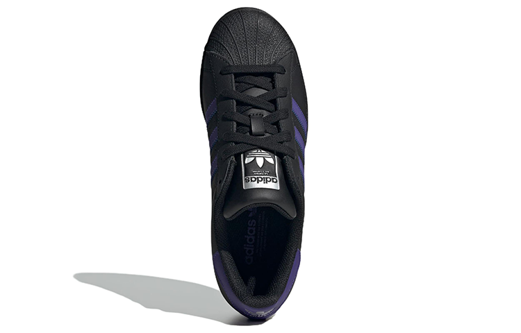 (WMNS) adidas originals Superstar 'Black Purple' IE3000