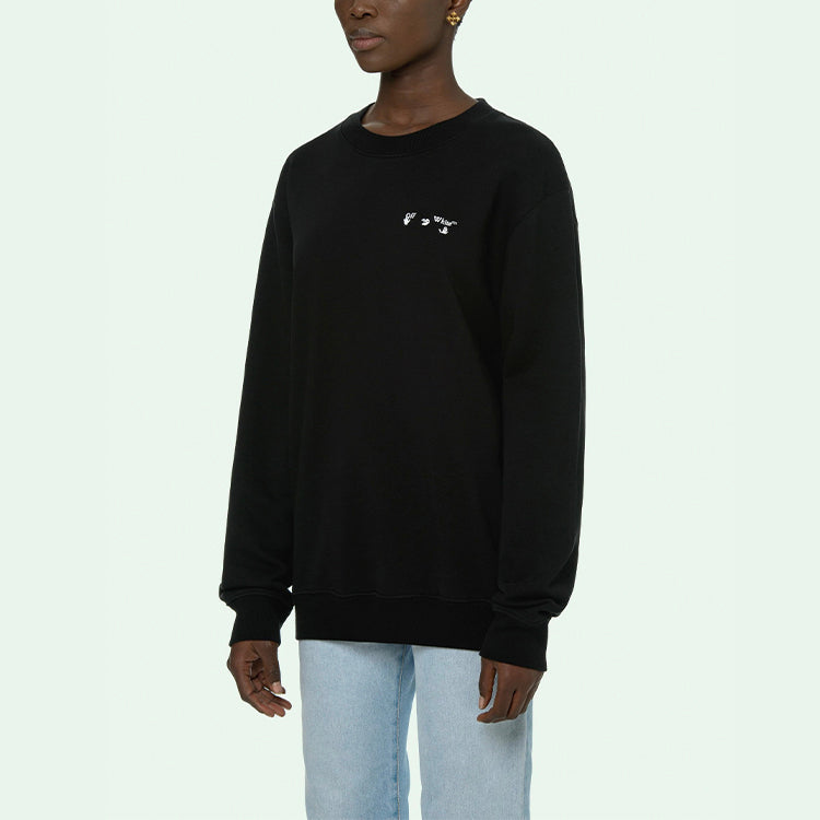 Off-White Arrow Liquid Melt Crewneck 'Black/Grey' OWBA055R21JER0011009