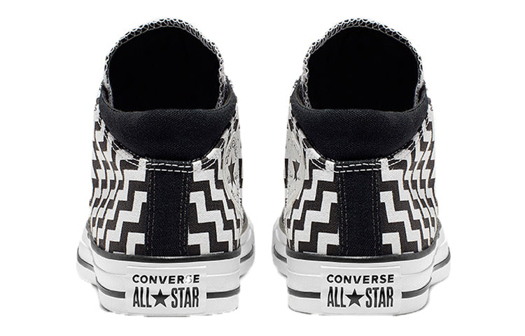 (WMNS) Converse Chuck Taylor All Star GLAM DUNK MADISON MID Canvas Black White Stripe 'Black White' 565388C