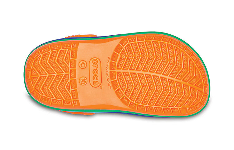 (GS) Crocs Crocband Rainbow Band Clogs 'Orange Blue' 205205-80O