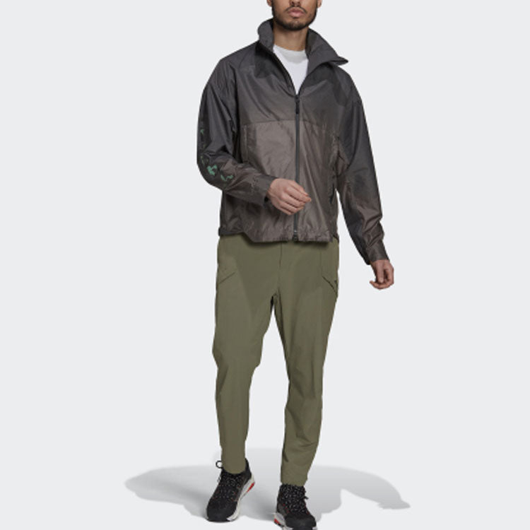 adidas Windproof waterproof Casual Sports Hooded Jacket Gray FS7540