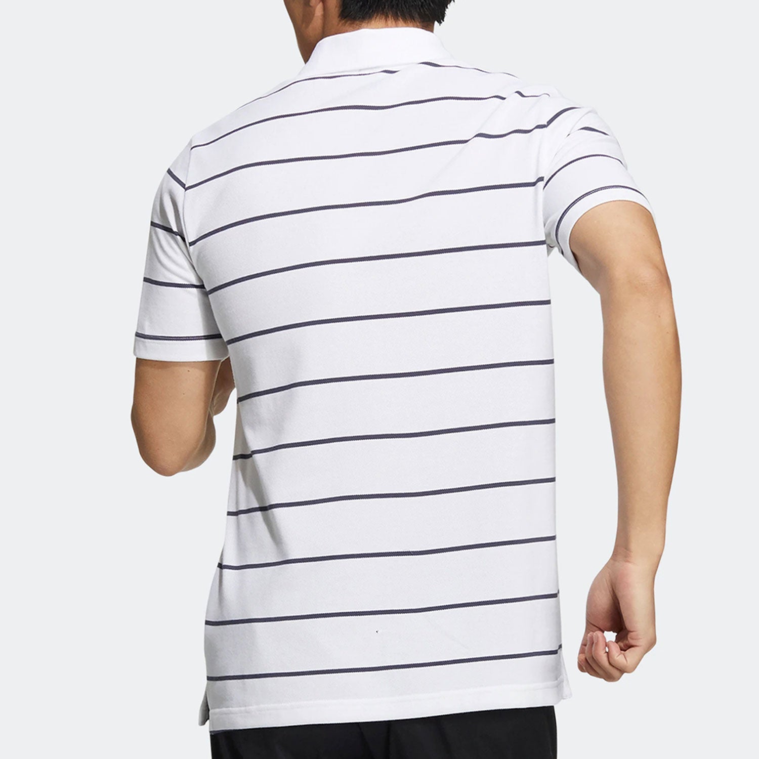 adidas Stripe Small Label Athleisure Casual Sports Short Sleeve Polo Shirt White HE7435