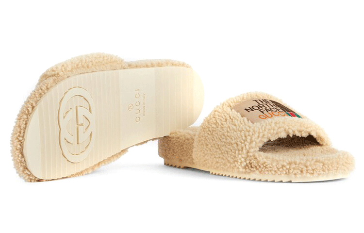 Gucci x The North Face Merino Wool Slides 'Beige' 679948-DEB00-9556