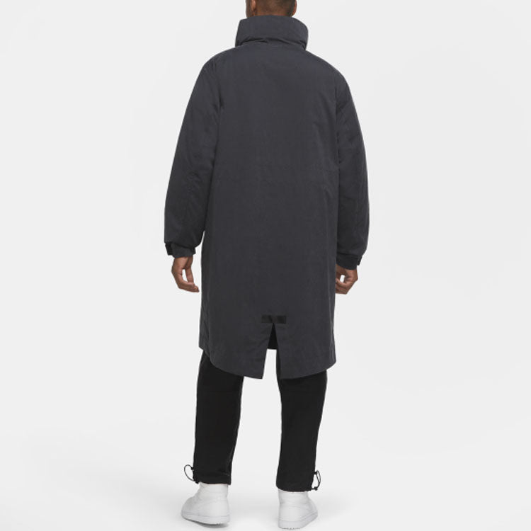 Men's Air Jordan Hooded Long Black Jacket CK8909-045