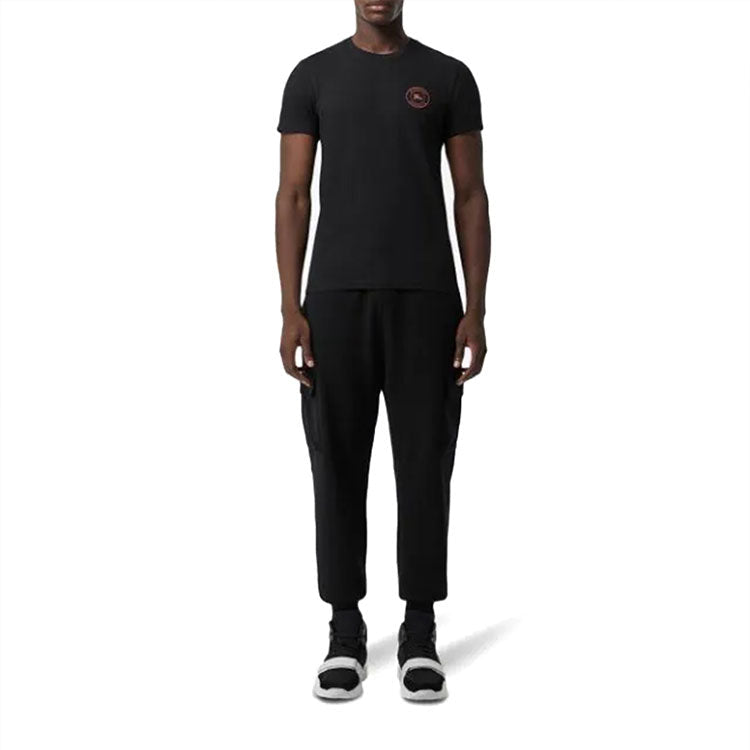 Burberry Logo Solid Color Short Sleeve Unisex Black 80078141