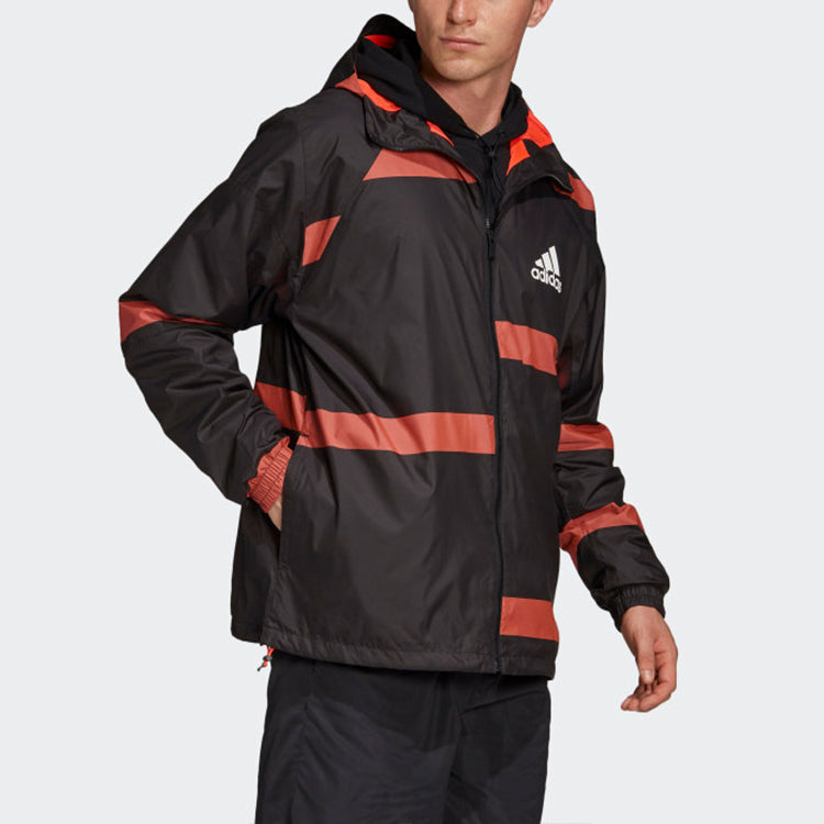 adidas Sports Training Woven Hooded Jacket Black FL3612