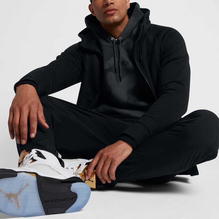 Men's Air Jordan Hooded Knit Sports Black Jacket 860197-010