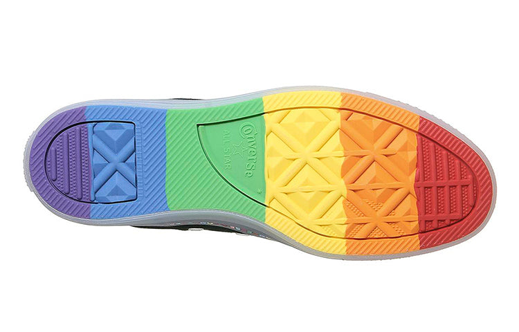 Converse All Star Low Trainers Rainbow Black Exclusive 168199C