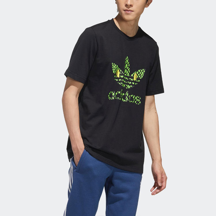 Men's adidas originals logo Short Sleeve Black T-Shirt GP7196