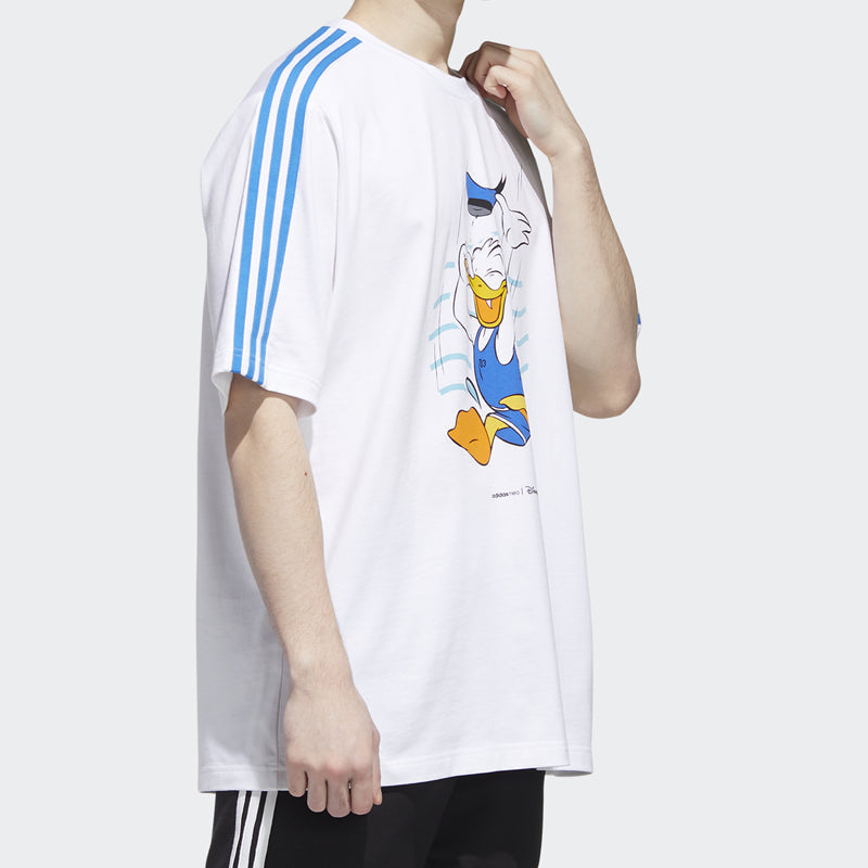 Men's adidas neo Donald Duck Sports Short Sleeve White T-Shirt GJ5646