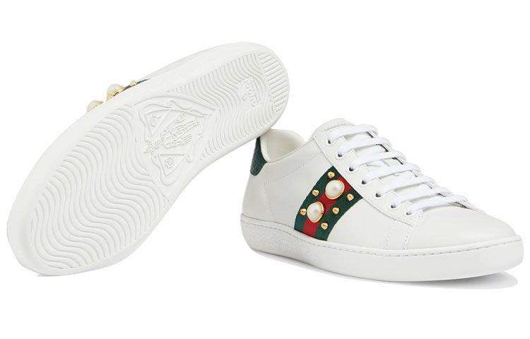 (WMNS) Gucci Ace Studded 'White' 431887-02JP0-9064