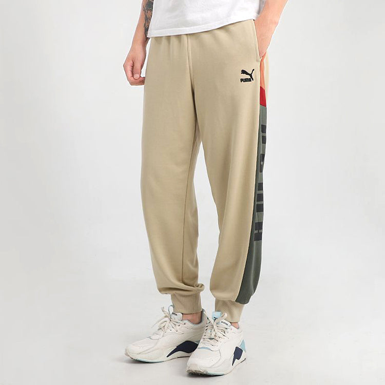 PUMA Retro Block Sweatpant 'Beige Grey Red Black' 530714-12