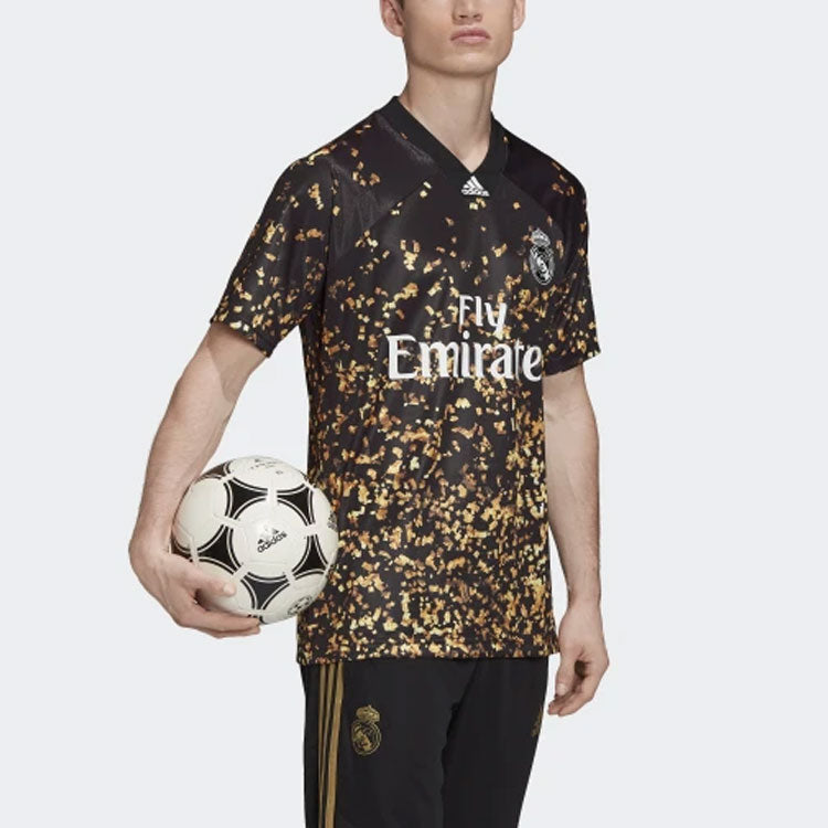 Men's adidas x EASPORTS Crossover 19-20 Season Casual Sports Full Print Short Sleeve Soccer/Football Jersey Black EJ5563
