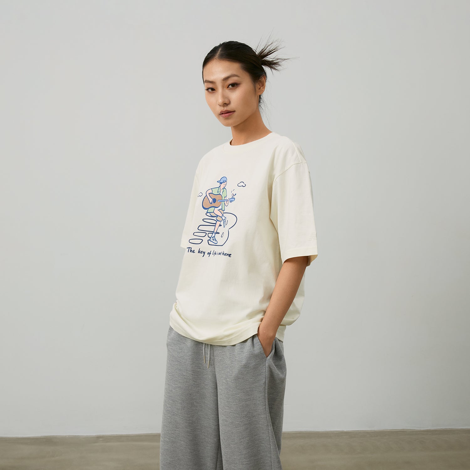 New Balance x PK Guitar Graphic T-Shirt Asia Sizing 'Ivory' NEE26021-IV