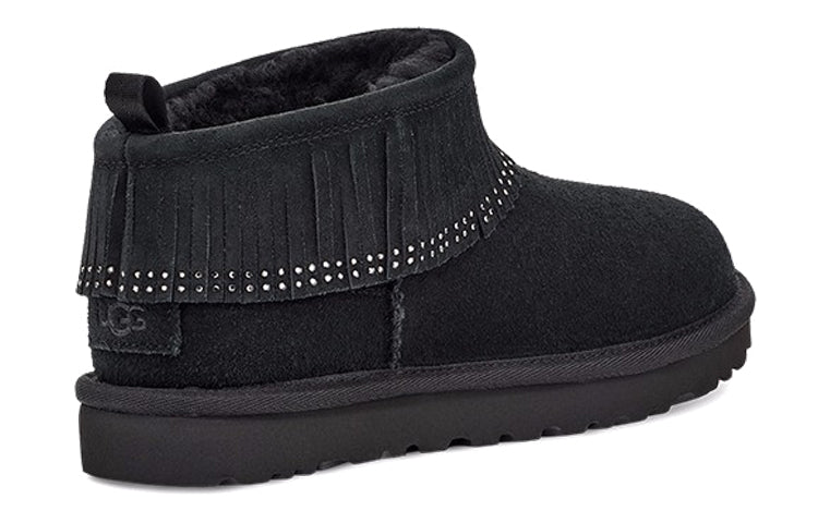 (WMNS) UGG Ultra Mini Fringe Bling 'Black' 1121576-BLK