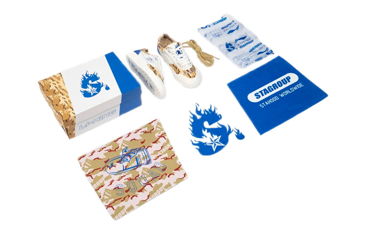 Li-Ning Wave Low 50/50 'White Brown Blue Special Box' AECS045-2